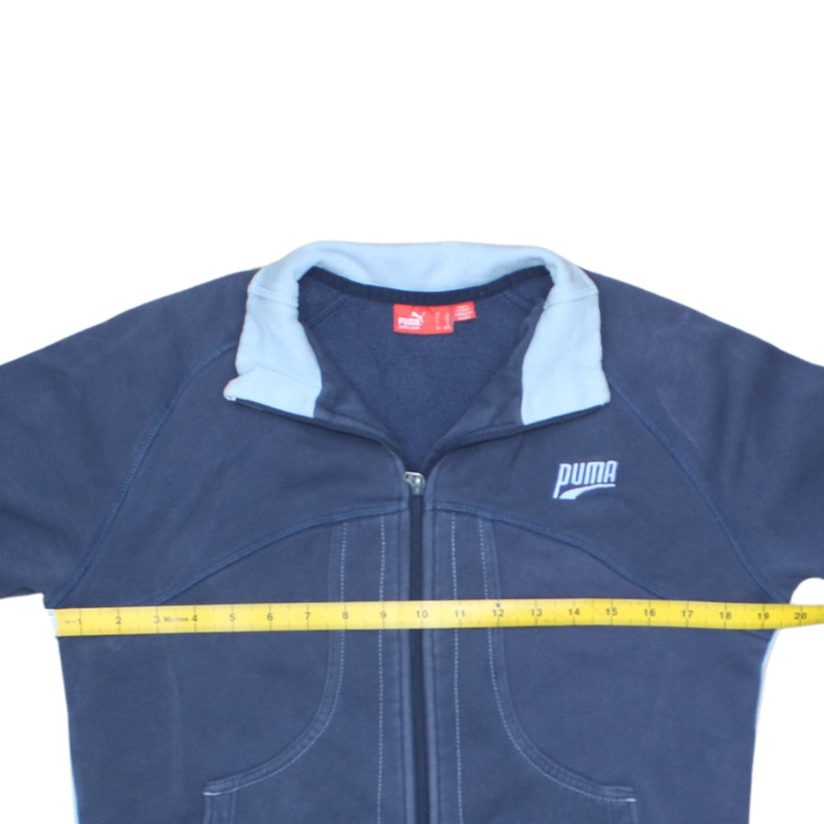 Puma Boys Blue Full Zip Sweatshirt Hoodie Size 12 Years Fleece Lined