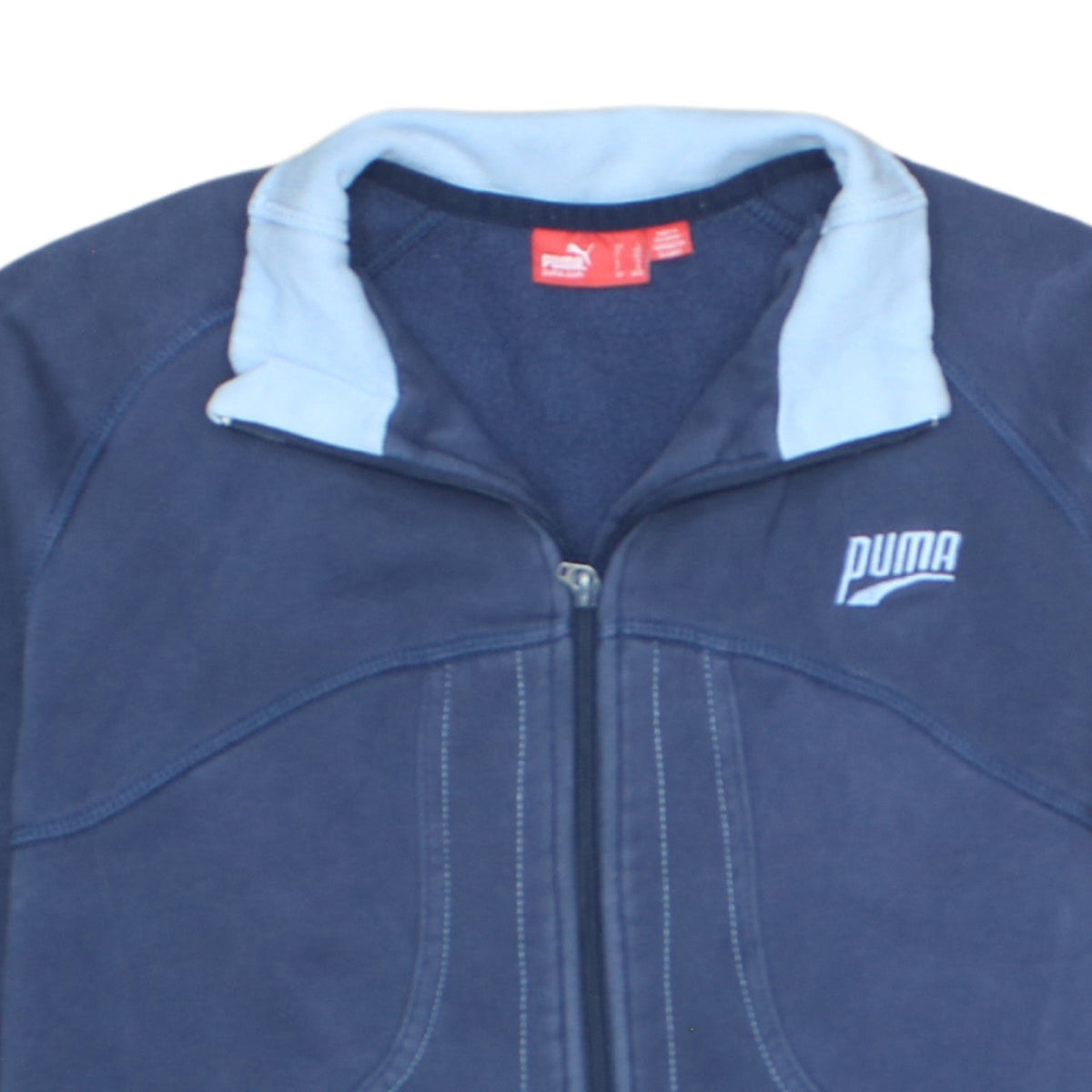 Puma Boys Blue Full Zip Sweatshirt Hoodie Size 12 Years Fleece Lined