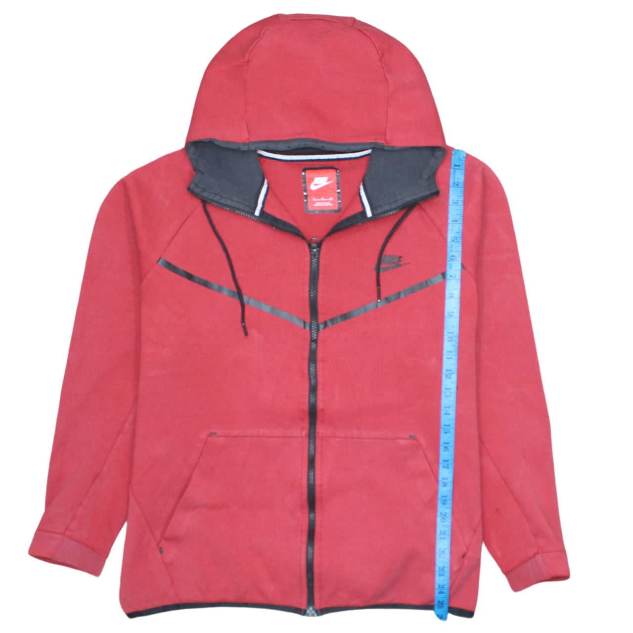 Nike Men's Red Full Zip Hoodie XL Sportswear Sweatshirt
