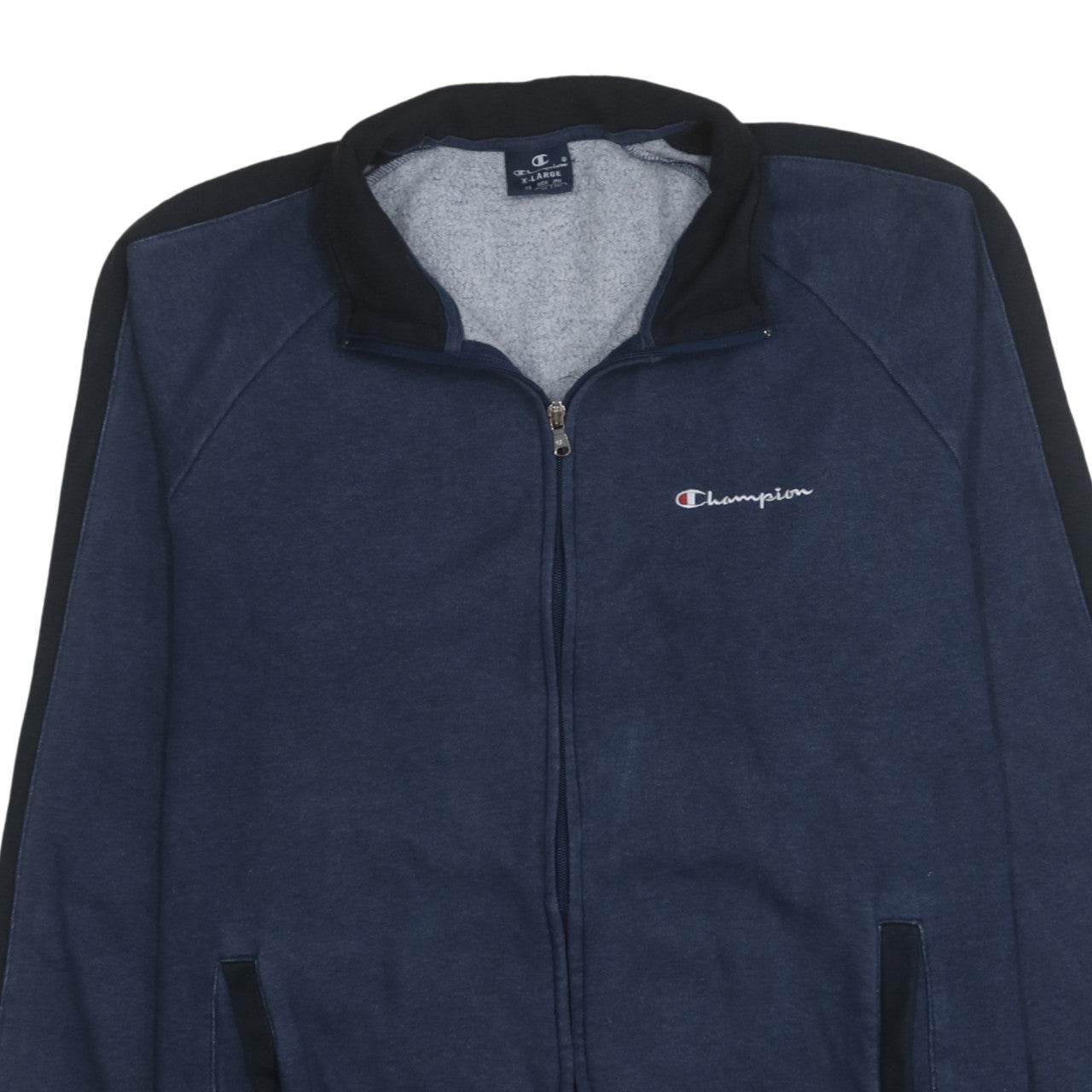 Champion Men's Navy Blue Full Zip Sweatshirt XL Cotton Blend