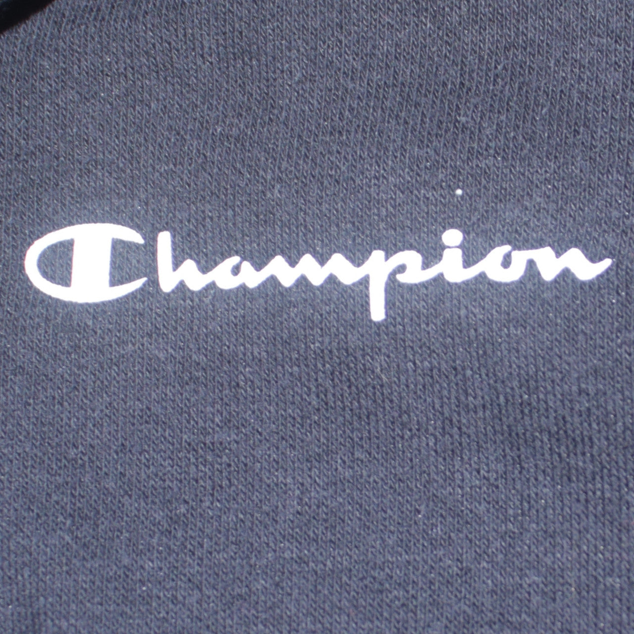 Champion Men's Black Medium Full Zip Hoodie Logo Fleece