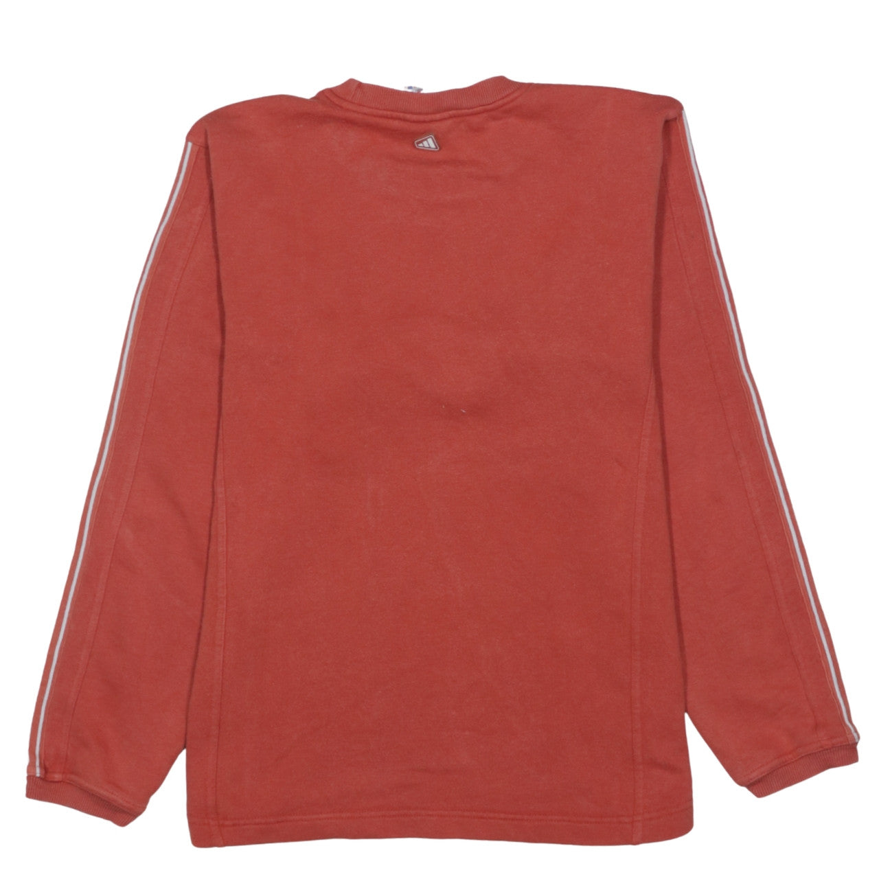 Adidas Boys Red Fleece Pullover Sweatshirt Size 140 Long Sleeve Logo Top