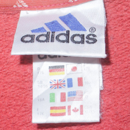 Additional view of Adidas boys’ red fleece pullover sweatshirt, size 140, long sleeve logo top