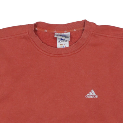 Additional view of Adidas boys’ red fleece pullover sweatshirt, size 140, long sleeve logo top