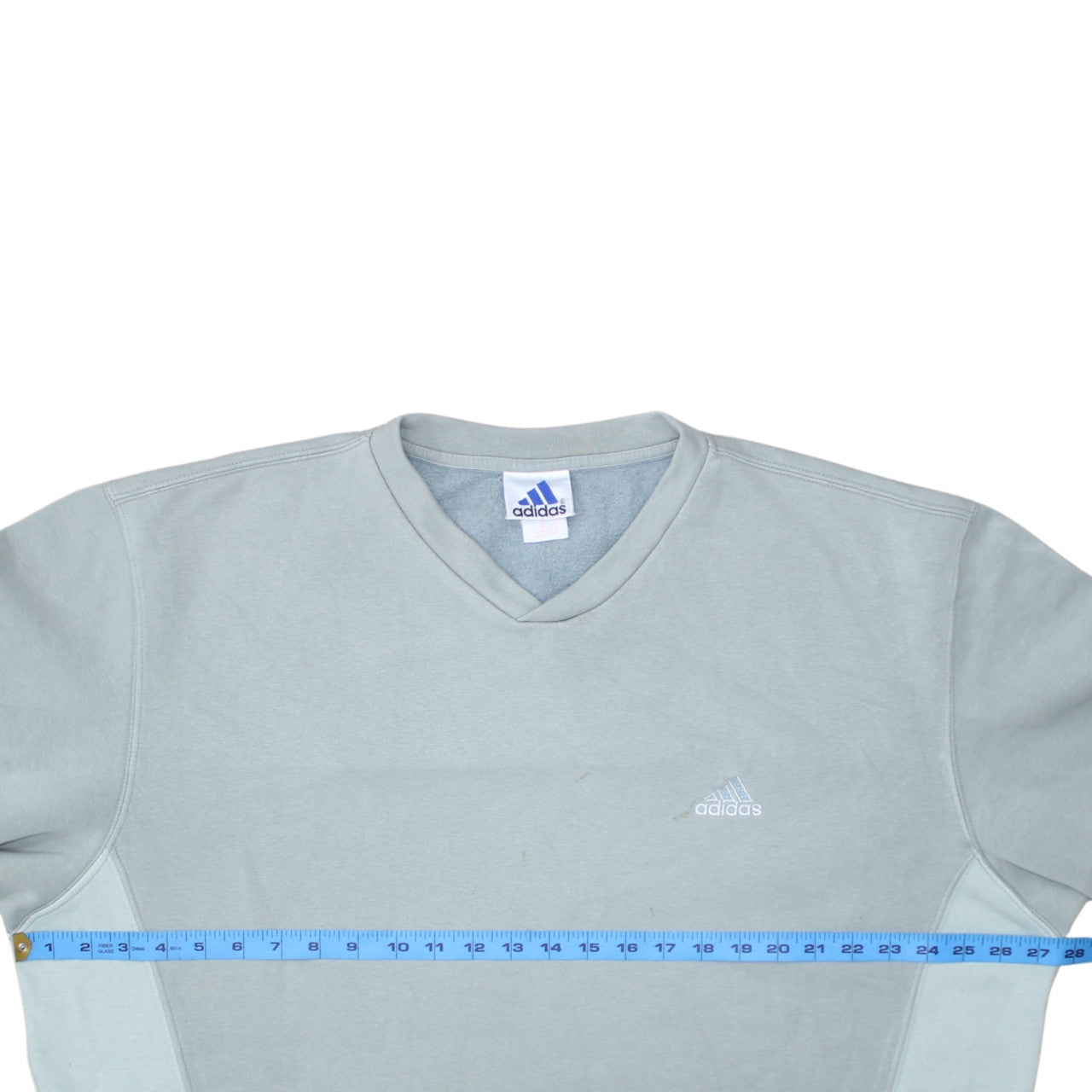 Adidas Men’s Grey V-Neck Pullover Sweatshirt L Sportswear
