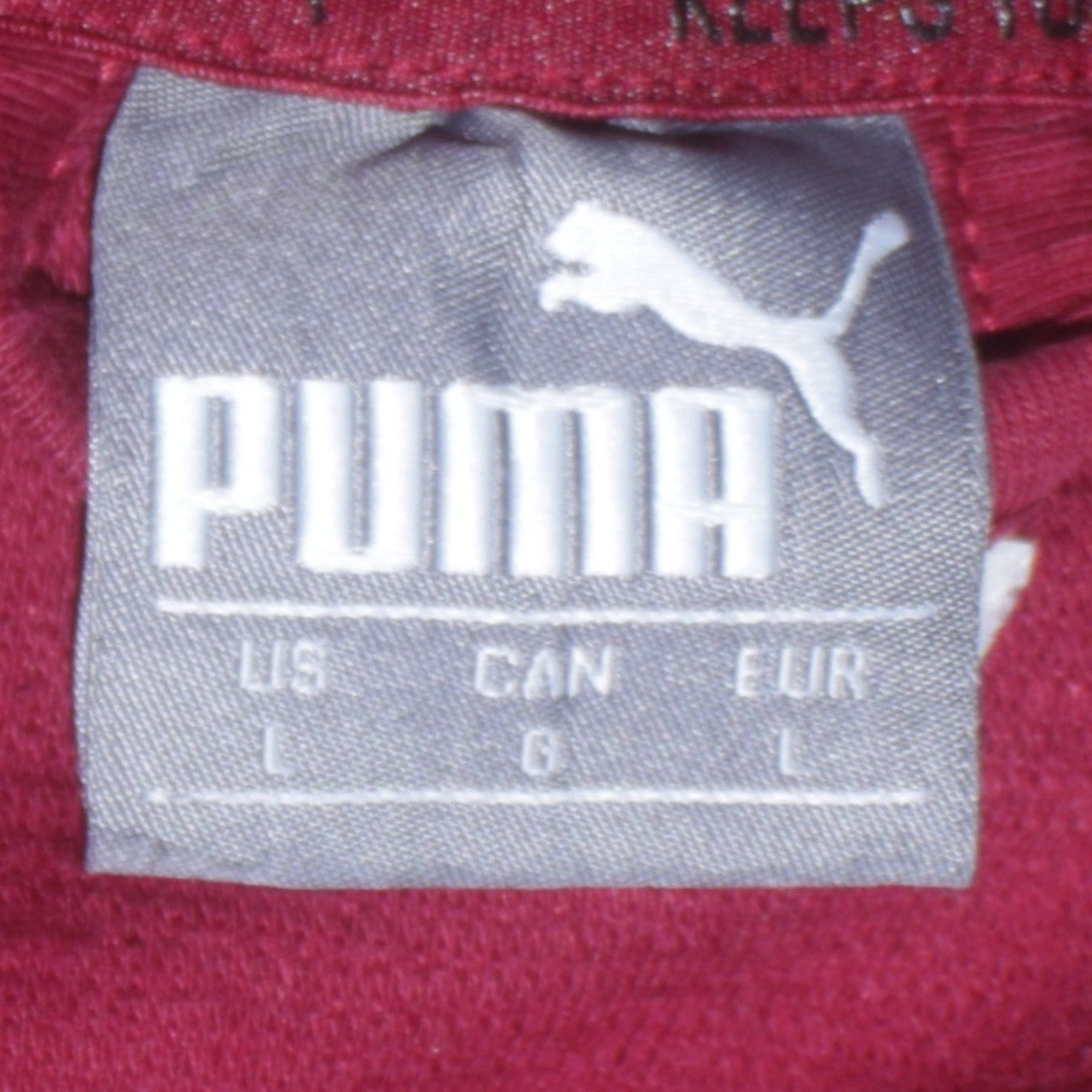 Puma Men's Red Full Zip Hoodie Size L Sportswear Fleece