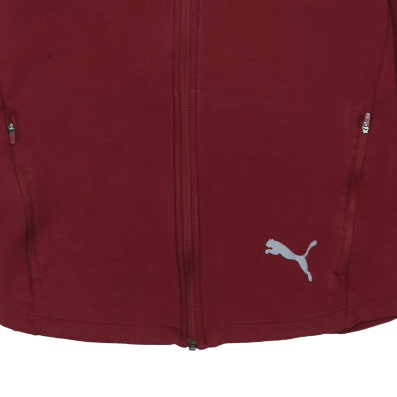 Puma Men's Red Full Zip Hoodie Size L Sportswear Fleece