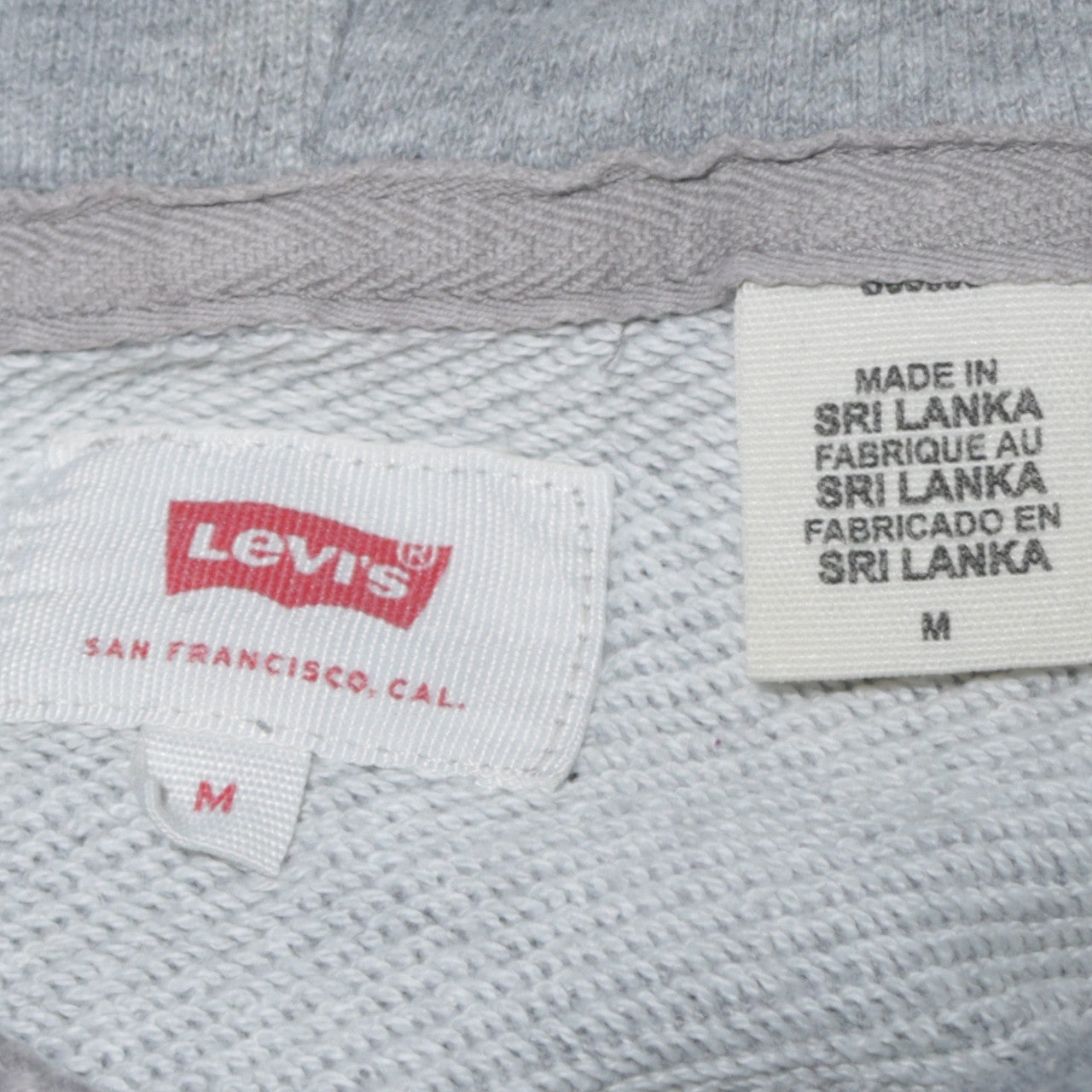 Levi's Mens Grey Pullover Hoodie M Regular Fit Graphic Print