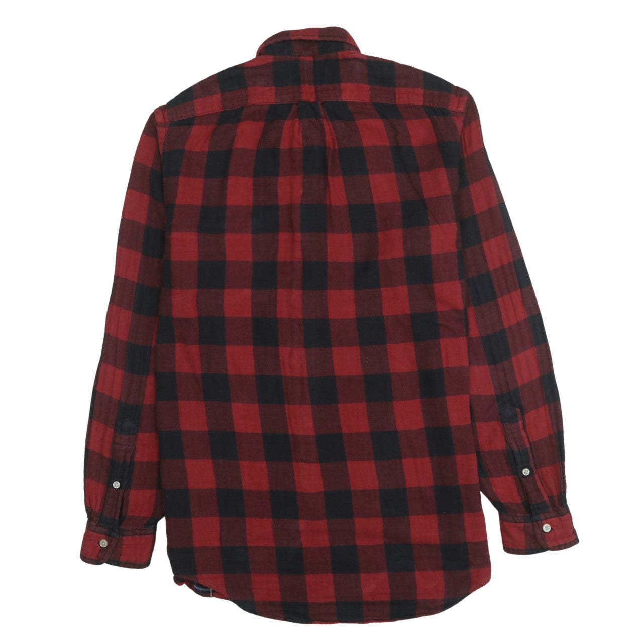 Ralph Lauren Men's Red Check Slim Fit Flannel Cotton Shirt M