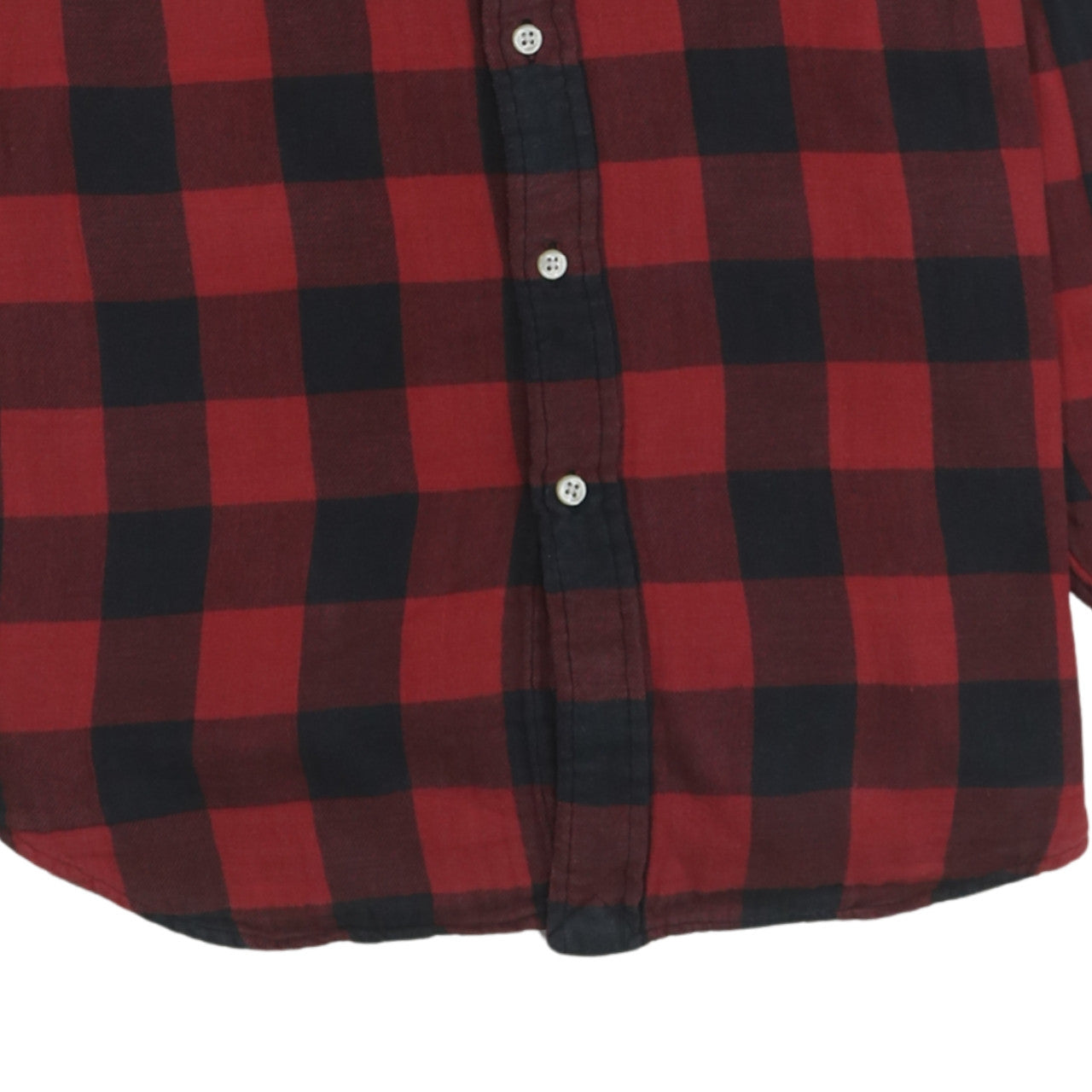 Ralph Lauren Men's Red Check Slim Fit Flannel Cotton Shirt M