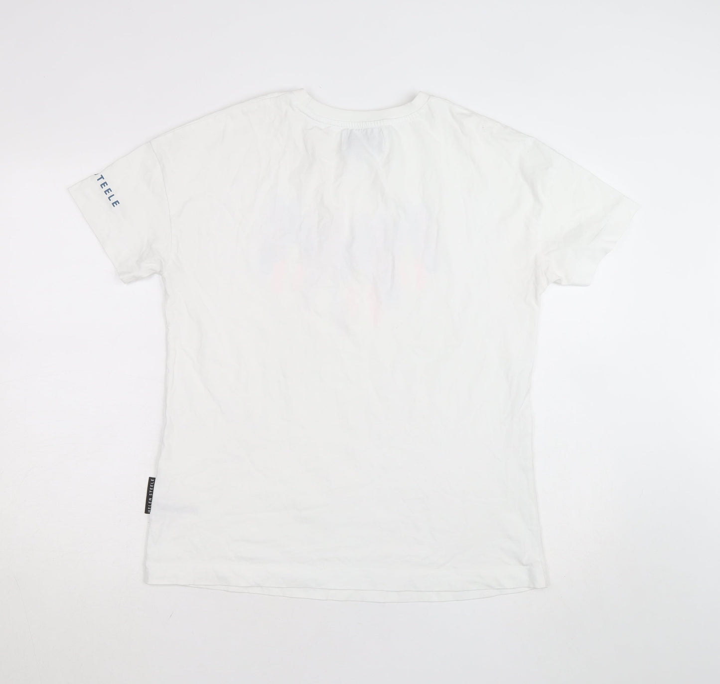 Helen Steele x Dunnes Stores Men's White Graphic Cotton T-Shirt Size S
