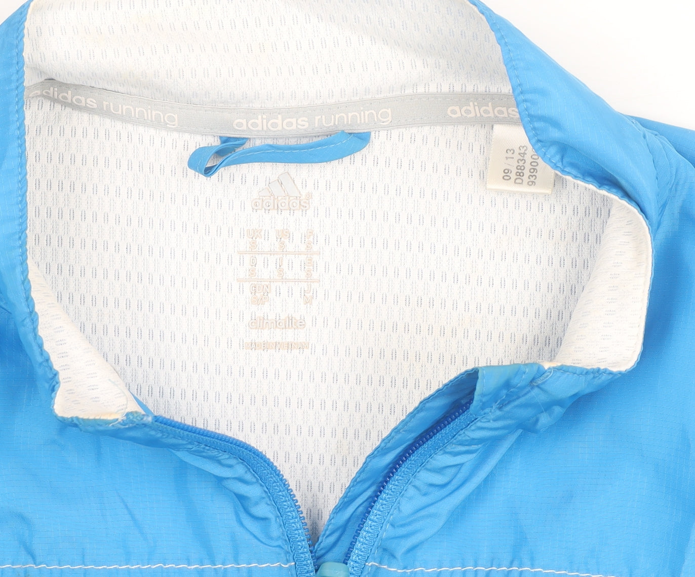 Adidas Men's Blue Climalite Running Windbreaker Jacket Size L