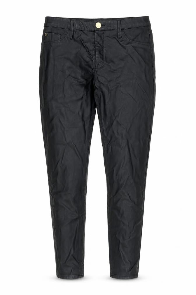 River Island Women's Black Faux Leather Skinny Trousers Size 12