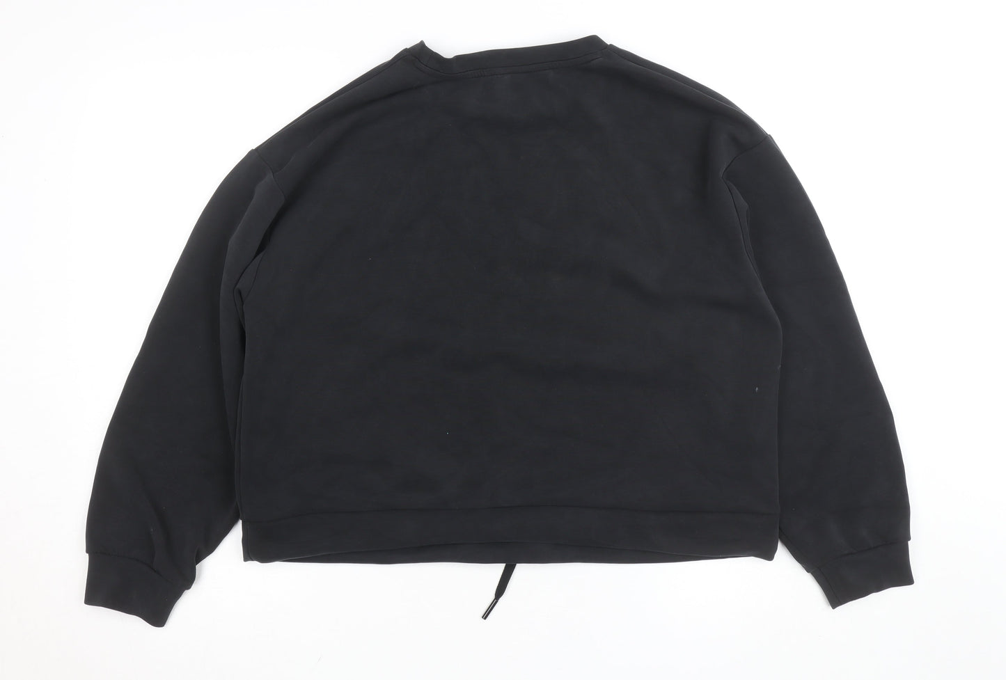 Helen Steele Black Womens Cropped Activewear Jacket Size L