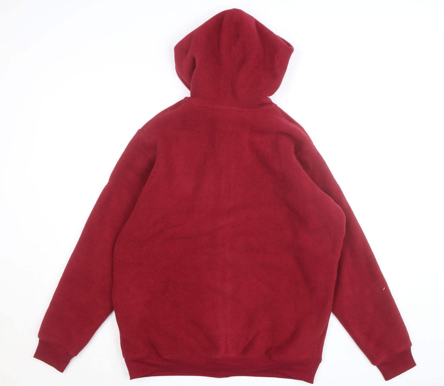 Cotton Traders Women’s Red Fleece Full Zip Hooded Jumper L
