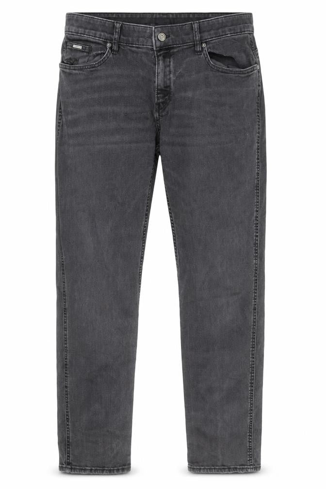 BOSS Mens Grey Slim Fit Denim Chino Trousers Size 32W 32L