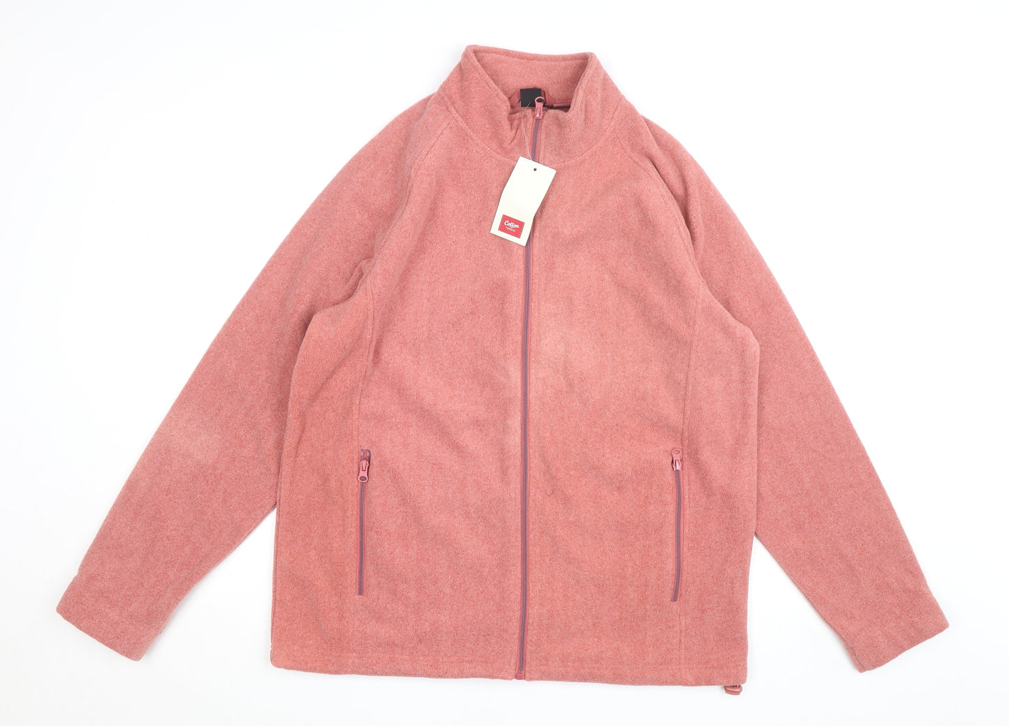Cotton Traders Women’s Pink Fleece Full Zip Jacket Size L