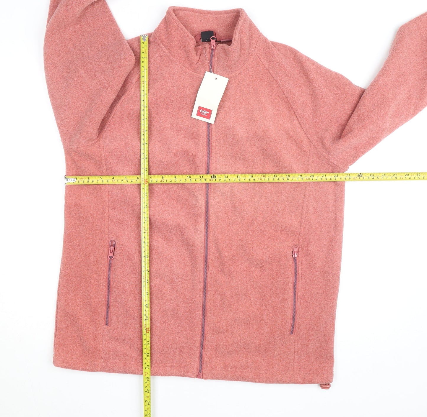 Cotton Traders Women’s Pink Fleece Full Zip Jacket Size L