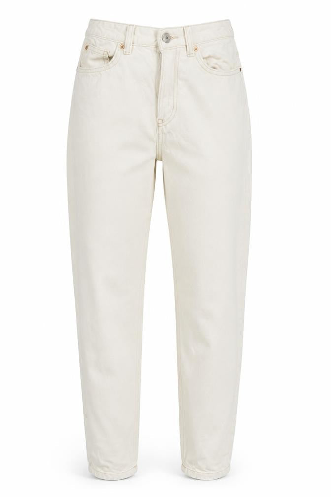 Denim Co. Women's Ivory High Rise Mom Jeans Size 10
