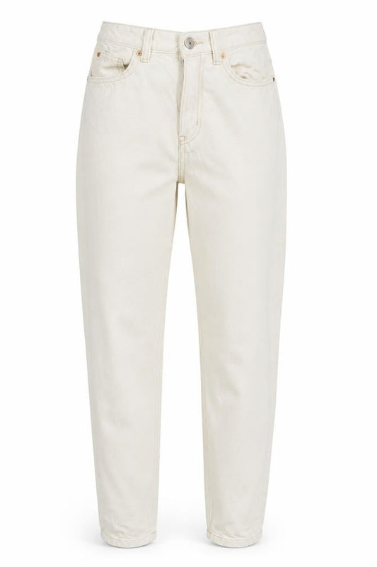 Denim Co. Women's Ivory High Rise Mom Jeans Size 10