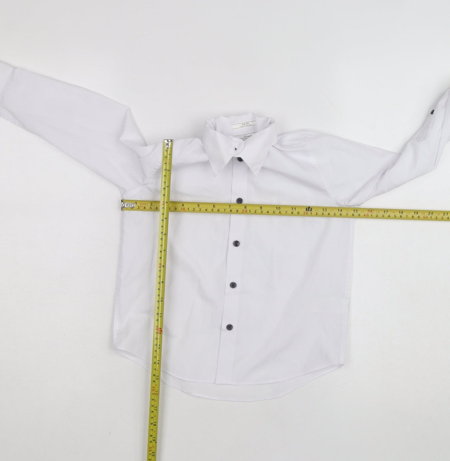 Next Boys White Long Sleeve Button-Up Dress Shirt 6 Years Occasion Wear