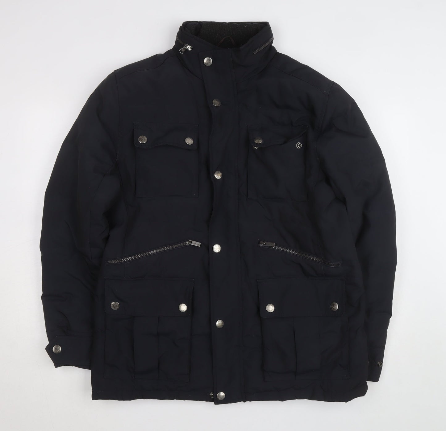 Michael Kors Mens Black Parka Jacket L Regular Polyester Winter Coat