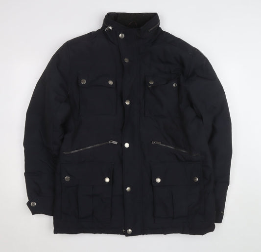 Michael Kors Mens Black Parka Jacket L Regular Polyester Winter Coat