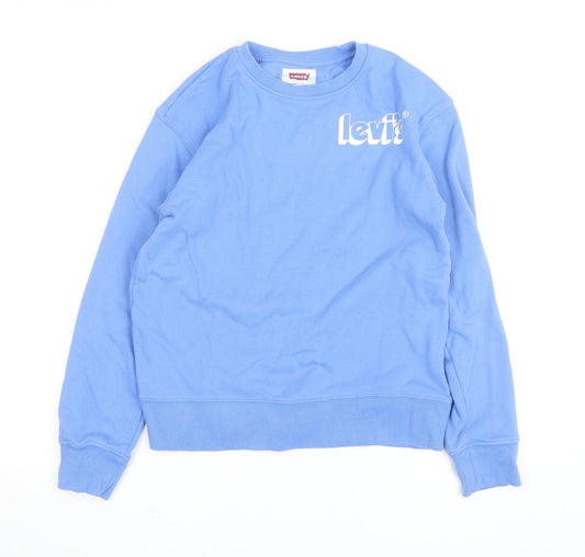 Levi's Womens Blue 14A Crew Neck Pullover Sweatshirt