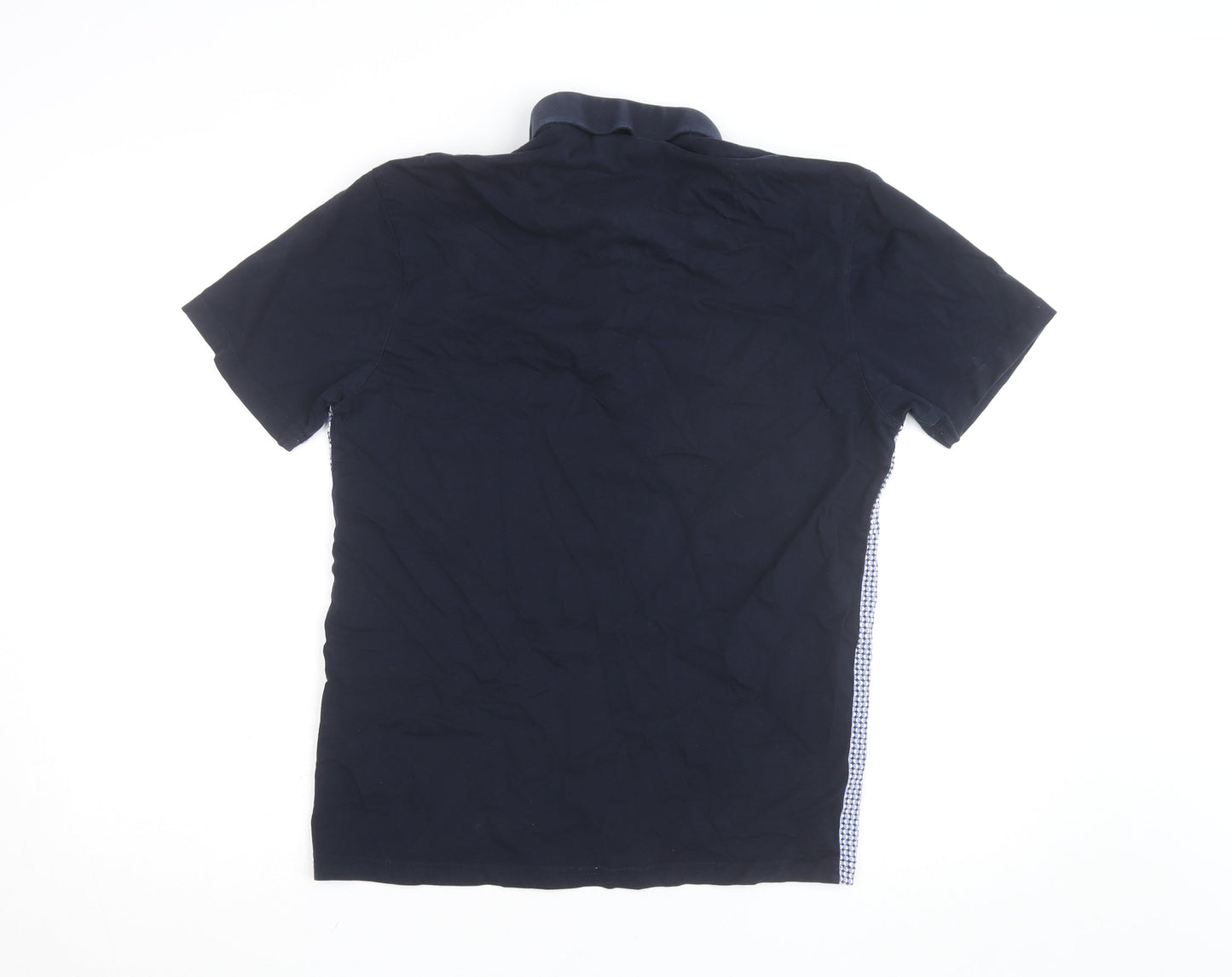 Swade Men's Blue Short Sleeve Polo Shirt Size L Classic Fit