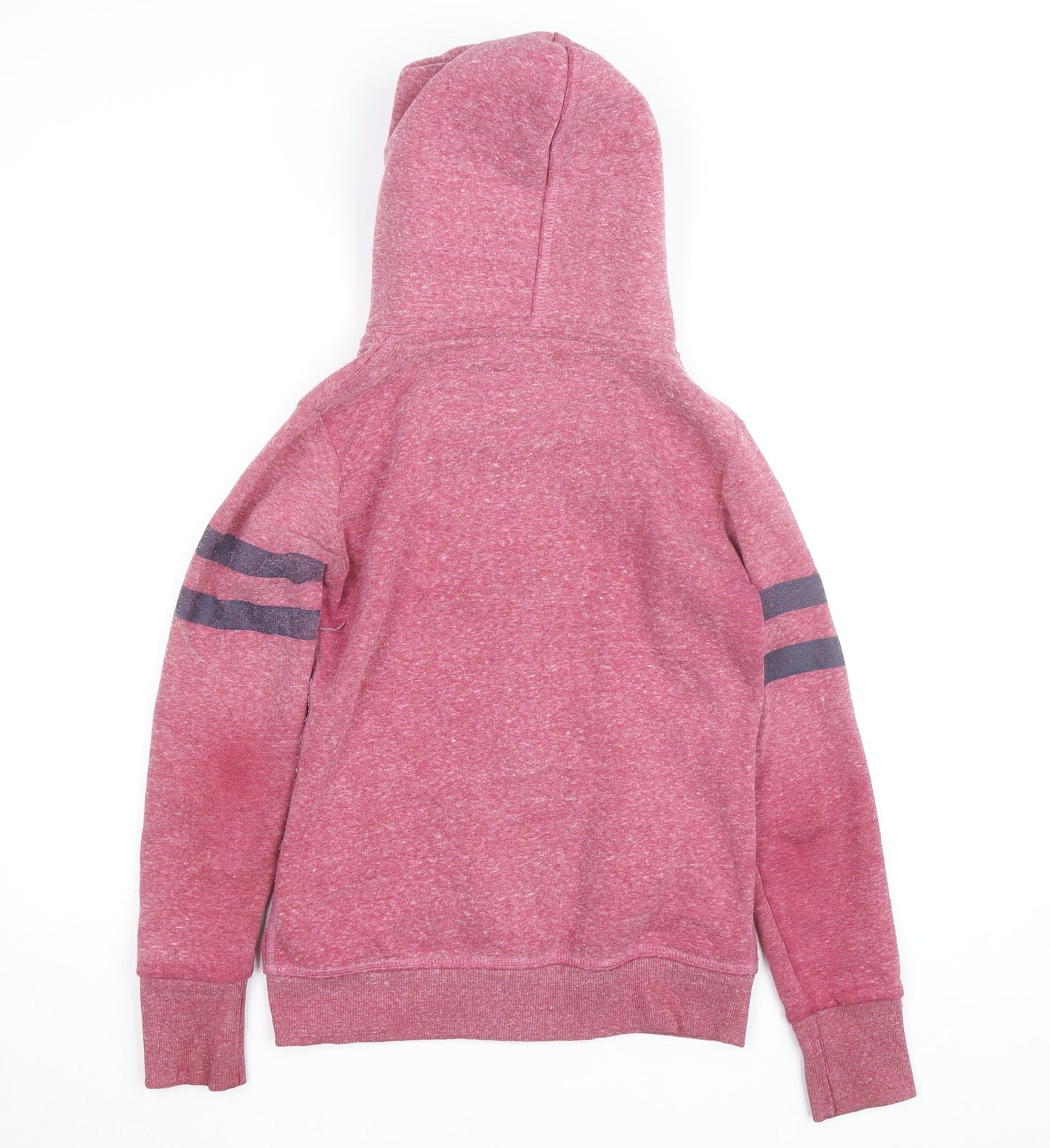 Superdry Men's Pink Full Zip Hoodie Size S Regular Fit Track & Field