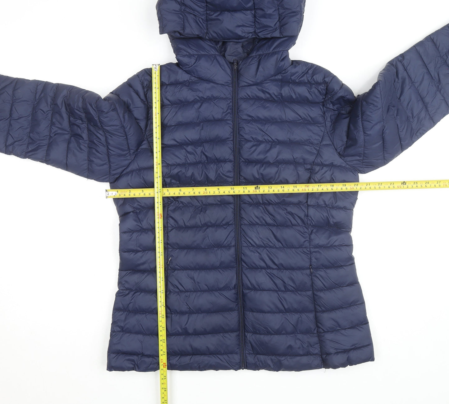 Dunnes Stores Womens Blue Hooded Lightweight Puffer Jacket Size 12