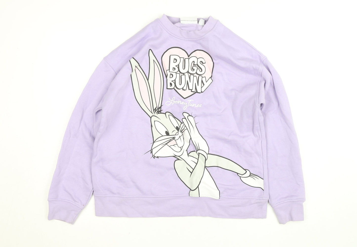 Looney Tunes Women's Lilac Bugs Bunny Sweatshirt Size S