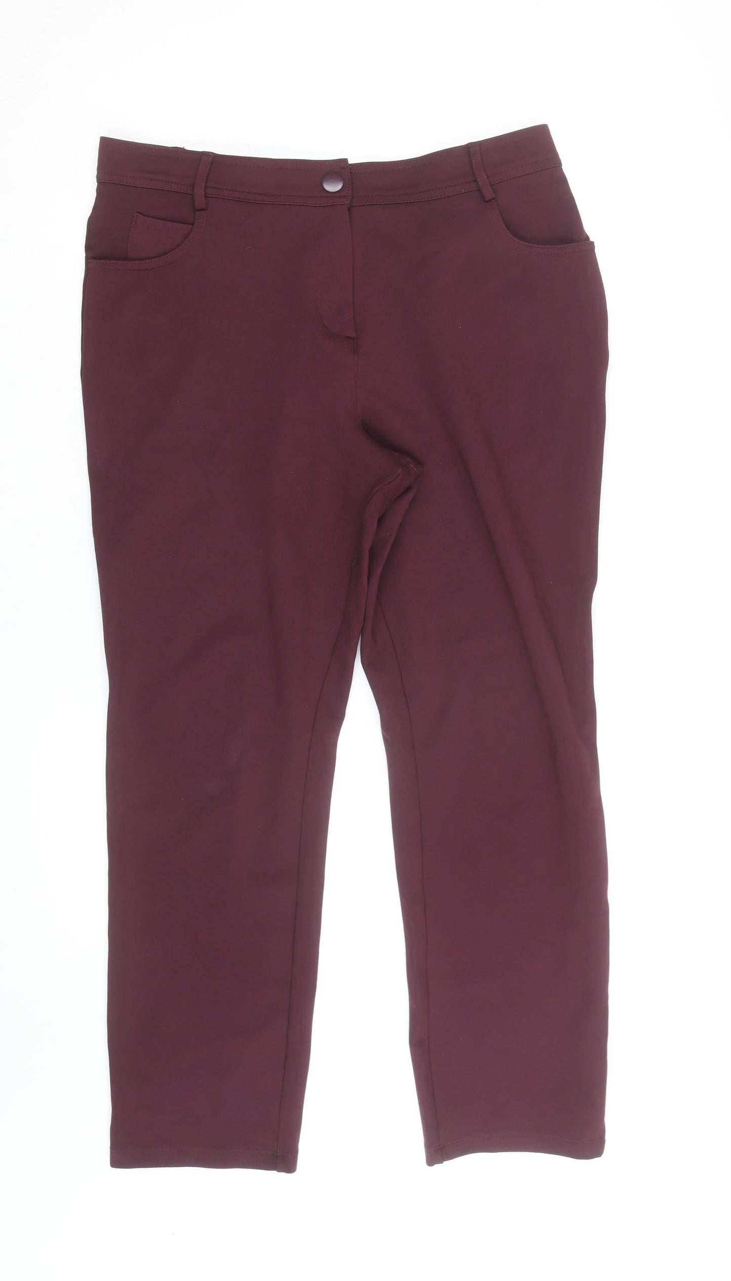Dunnes Stores Women’s Purple Stretch Slim Fit Trousers Size 12