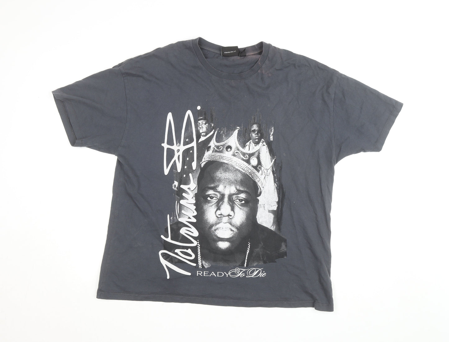 The Notorious B.I.G. Men's Black Graphic Hip Hop T-Shirt Size L