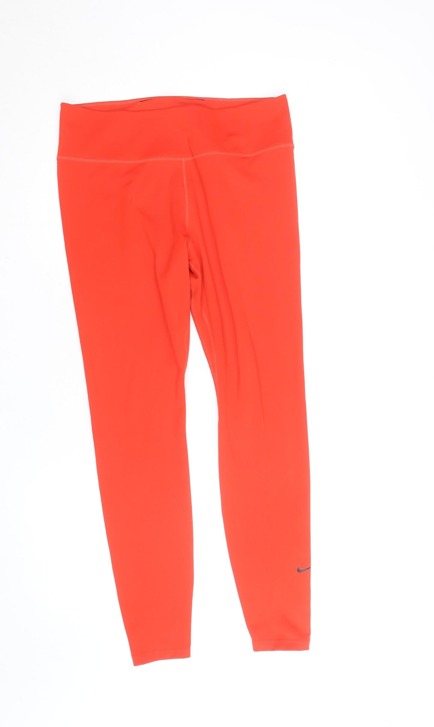 Nike Women's Orange Dri-FIT Leggings L Ankle Length Activewear