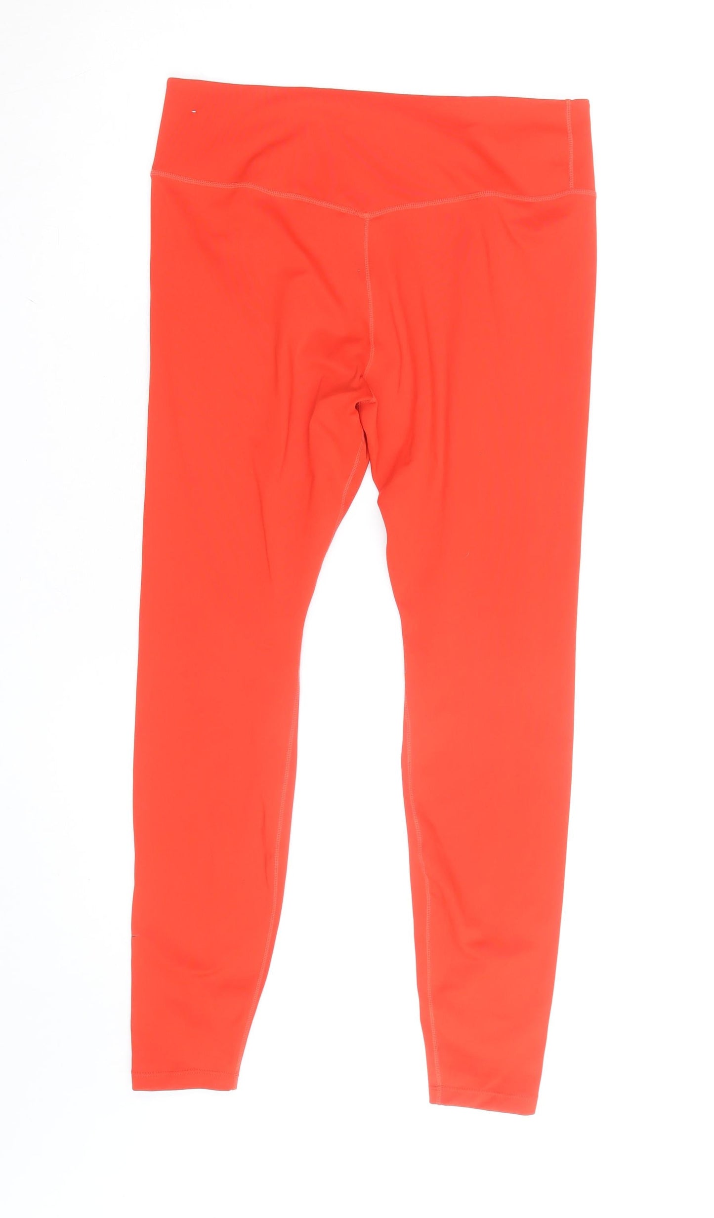Nike Women's Orange Dri-FIT Leggings L Ankle Length Activewear