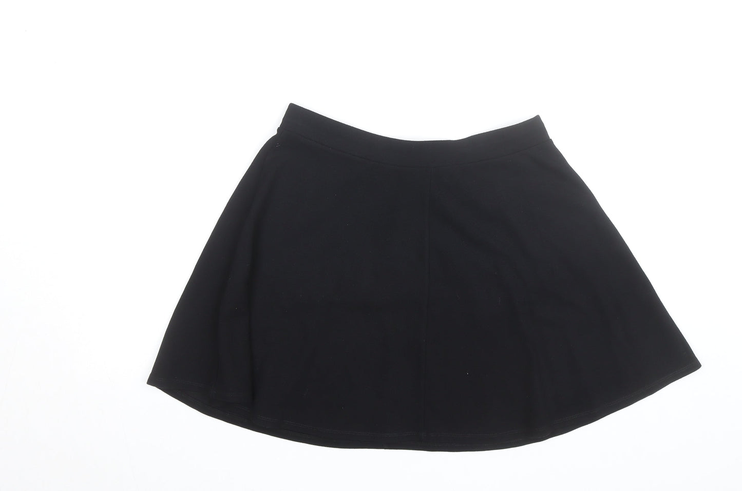 Next Women’s Black A-Line Stretch Cotton Skirt Size 14