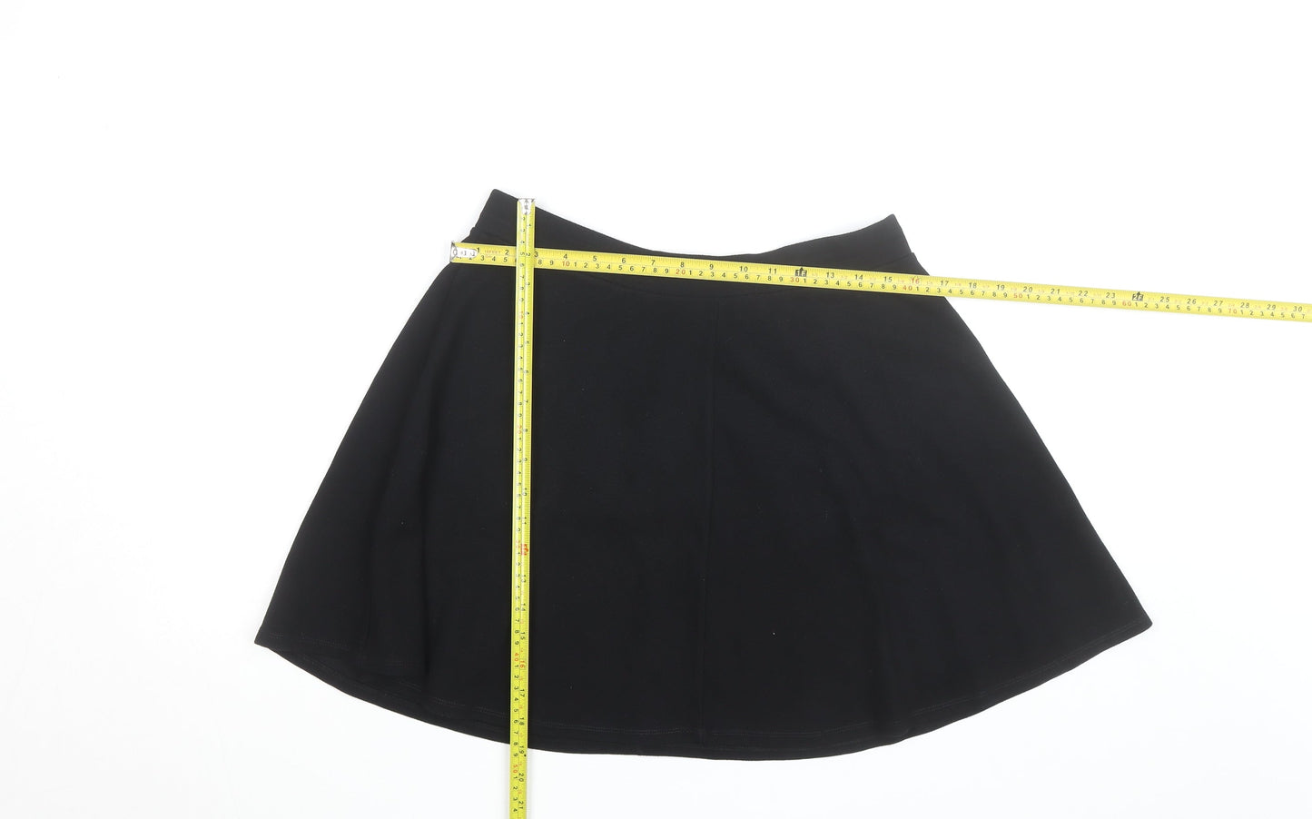 Next Women’s Black A-Line Stretch Cotton Skirt Size 14