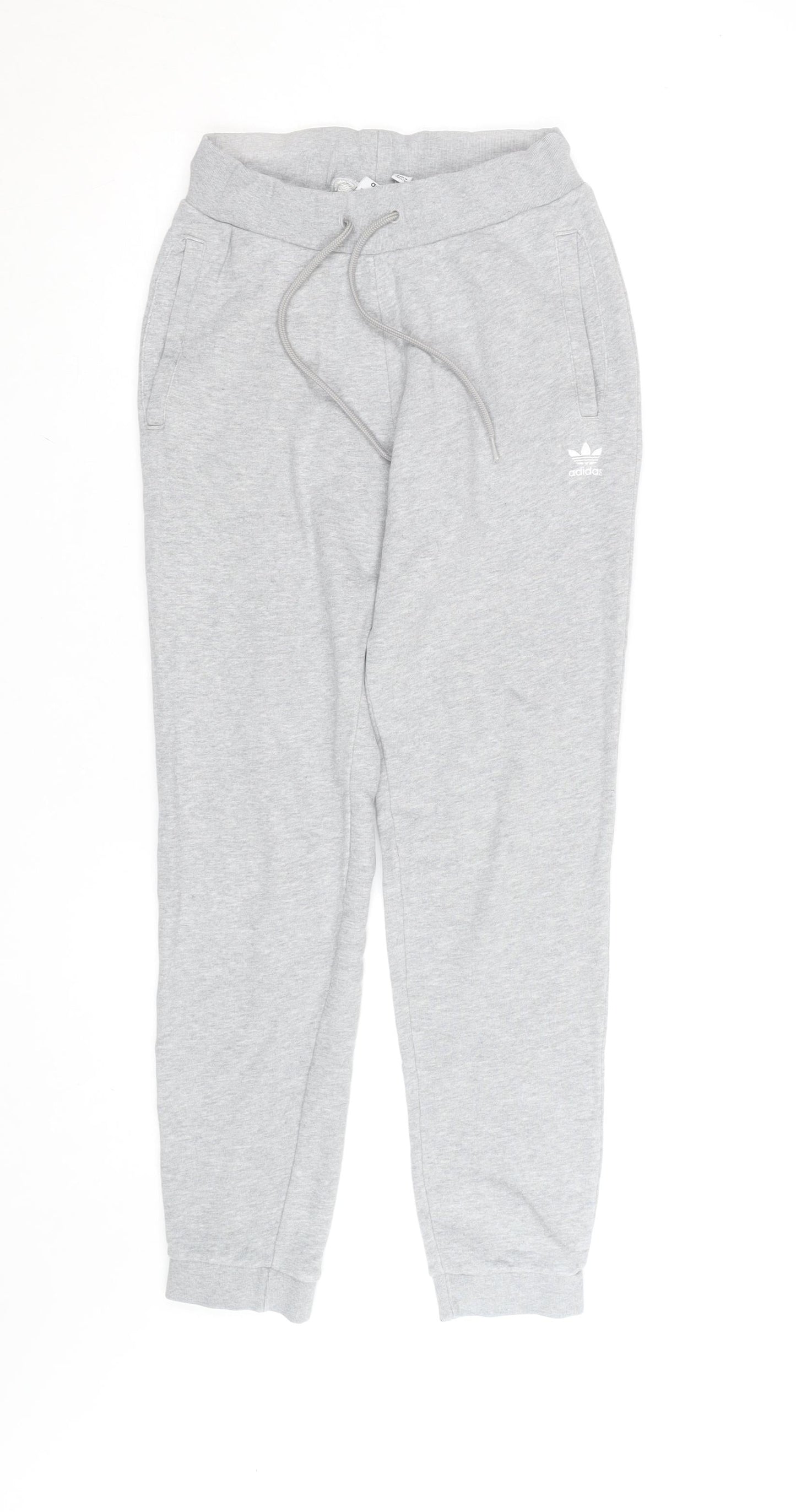 Adidas Womens Grey Jogger Sweatpants Size 8 Cotton Blend Comfort Wear