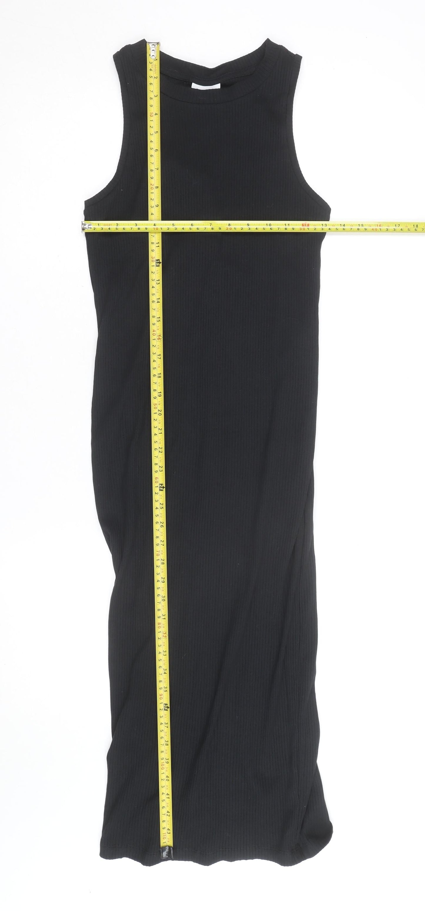 Vero Moda Womens Black Sleeveless Bodycon Midi Dress Size S