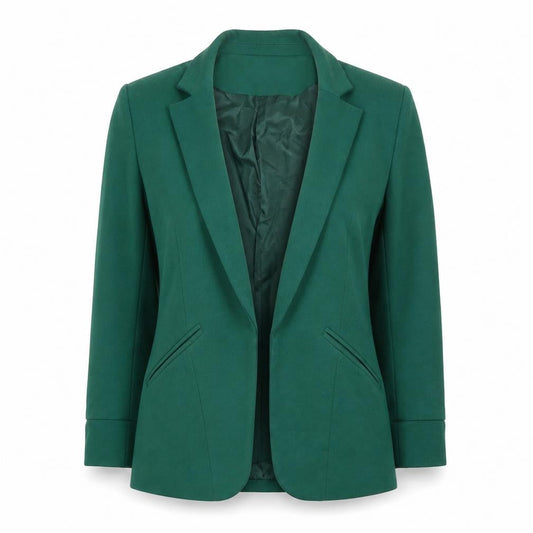 Marc Angelo Women's Green Size 10 Regular Fit Lined Blazer Jacket