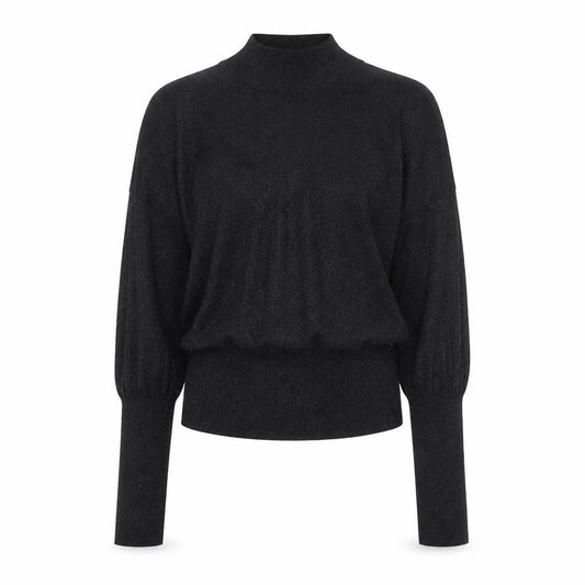 Dunnes Women’s Black Mock Neck Long Sleeve Knit Top Medium