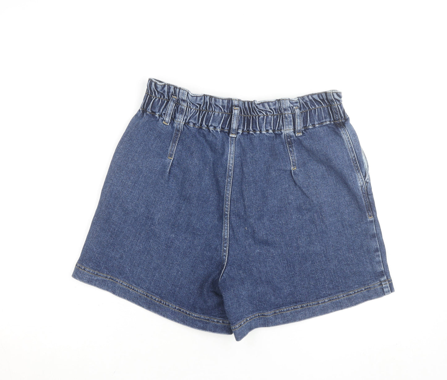 Savida Women's Blue Denim Paperbag Shorts Size 10