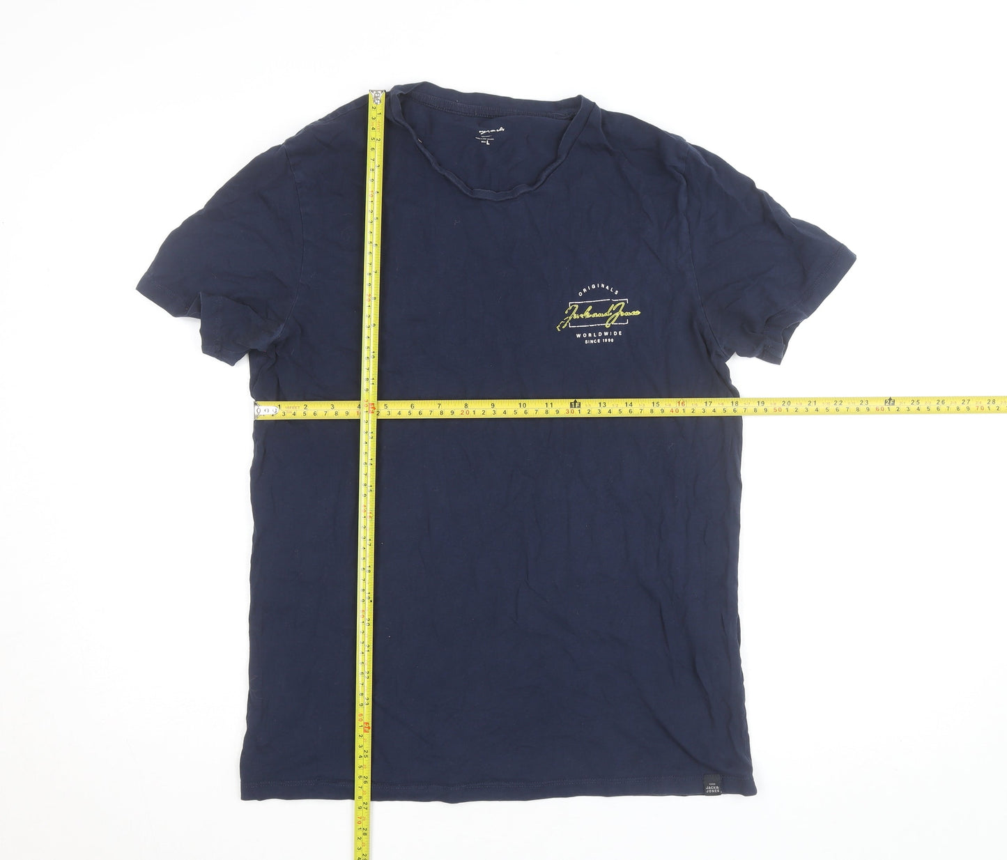 Wrangler Men's Blue Cotton Crew Neck T-Shirt Size L