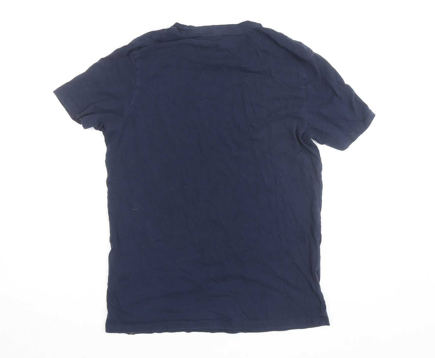 Wrangler Men's Blue Cotton Crew Neck T-Shirt Size L