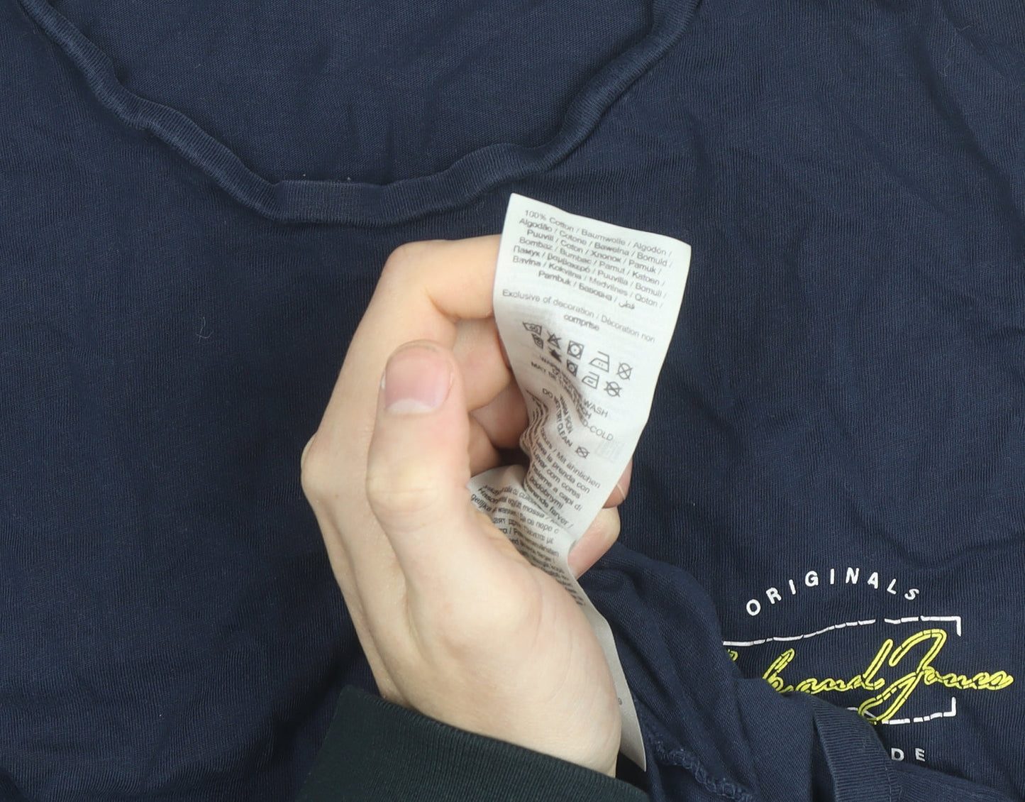 Wrangler Men's Blue Cotton Crew Neck T-Shirt Size L