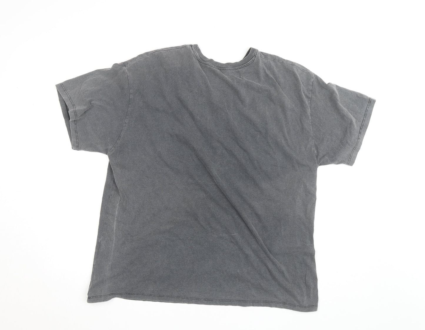 Bershka Men's Grey Tupac Shakur Graphic Band T-Shirt Size M