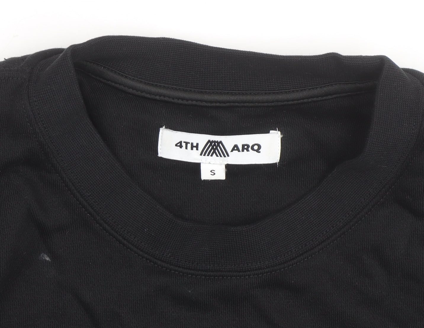 4TH ARQ Men's Black Small Crew Neck Pullover Sweatshirt
