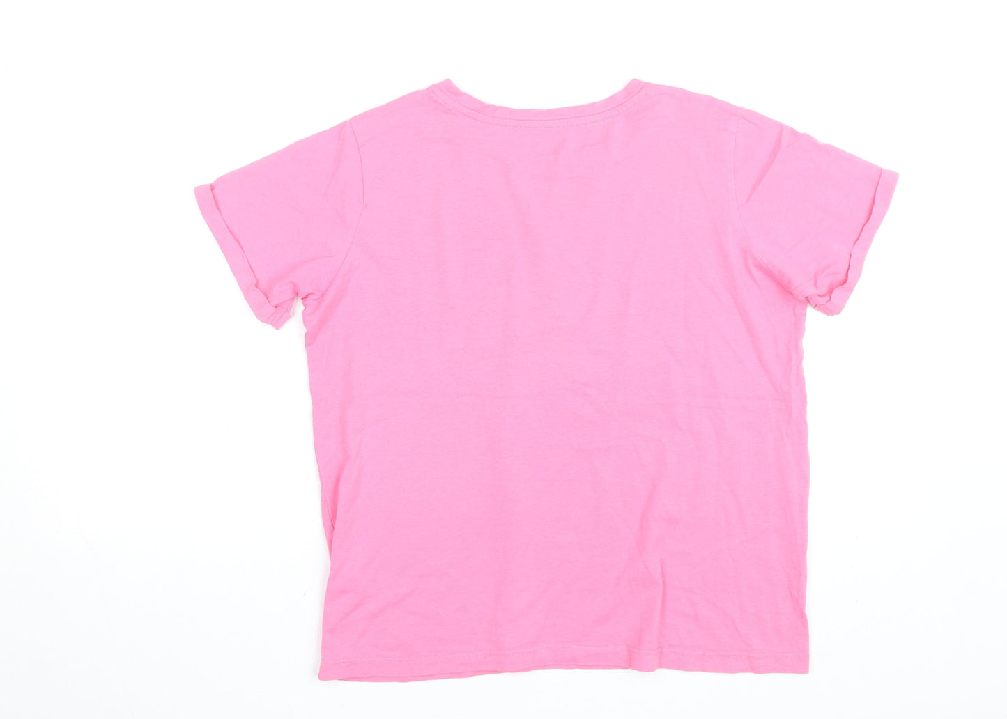 Dunnes Stores Women's Pink Cotton T-Shirt Small