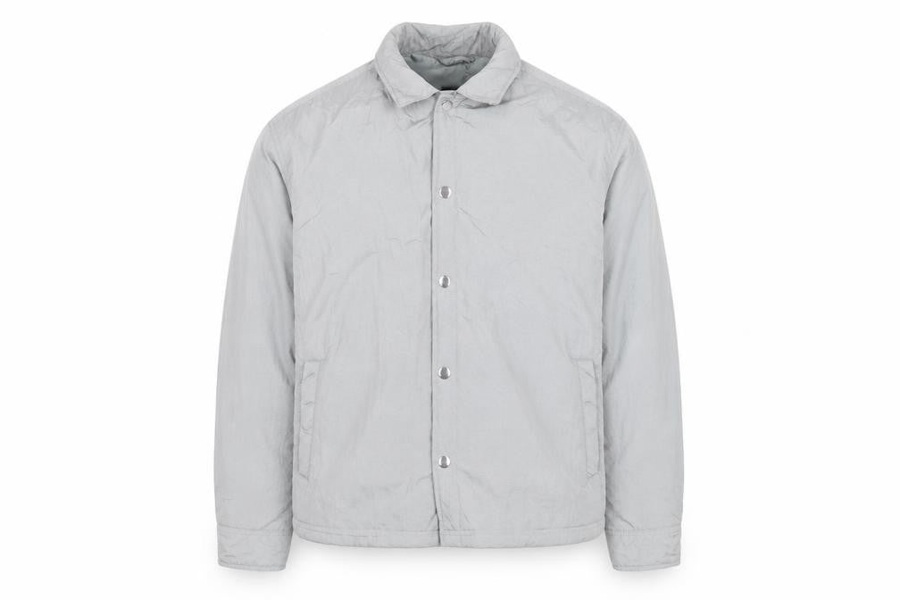 H&M Men Grey Relaxed Fit Lightweight Button Jacket Size M